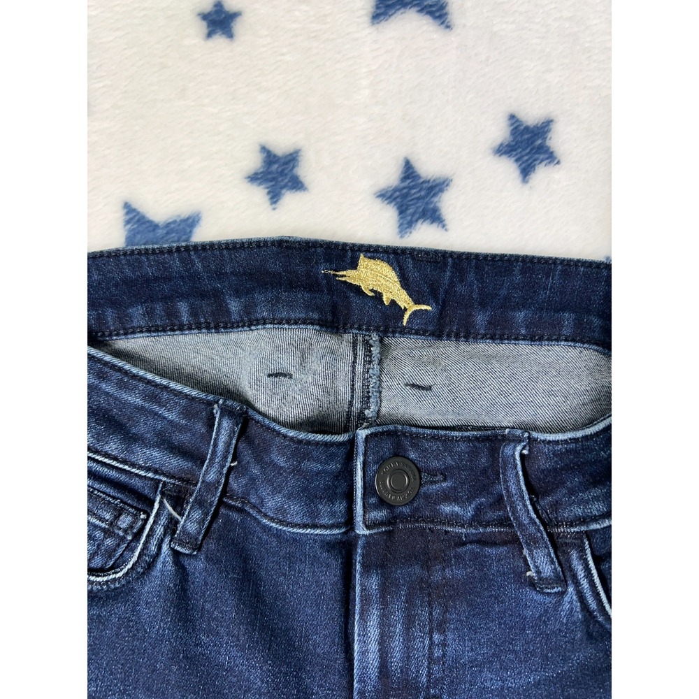 Tommy Bahama Womens Dark Wash Jeans 29x33 Slim Straight Denim Blue - Picture 8 of 10